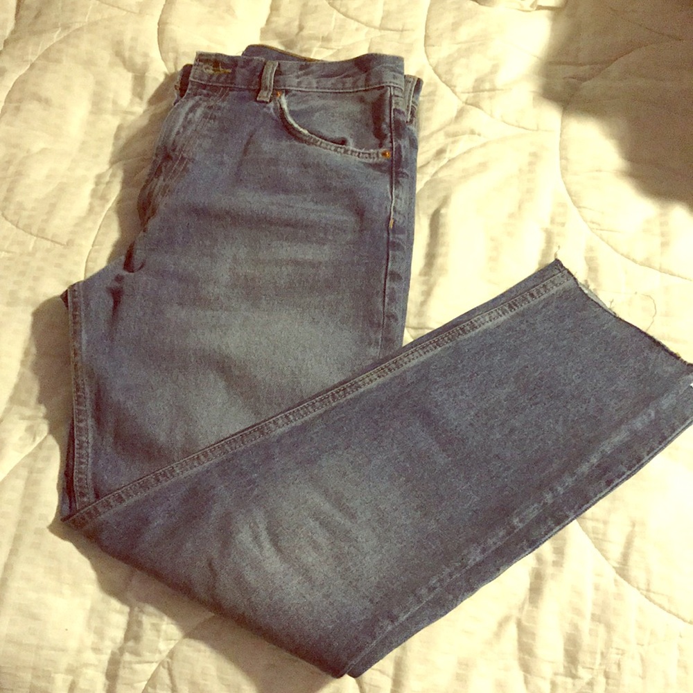 High rise ankle cut boyfriends